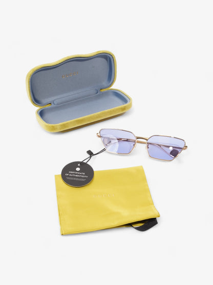 Gucci Cat-Eye Frame Blue / Gold Acetate 140mm