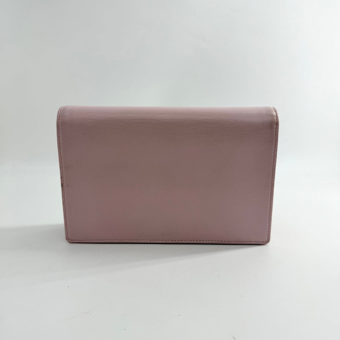 Christian Dior Diorama Patch Embellished Leather Wallet on Chain TWS