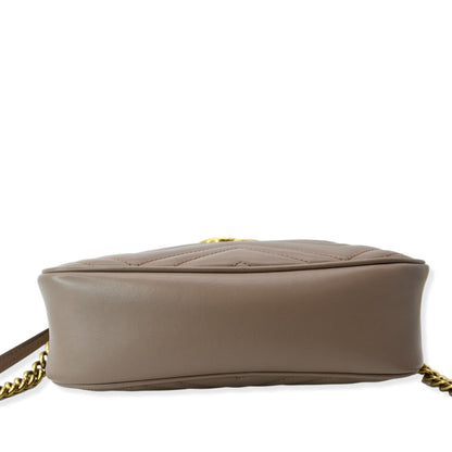 GUCCI GG Marmont Matelasse Leather Crossbody Bag Dusty Pink 447632