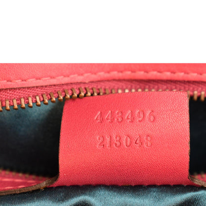 GUCCI Blind For Love Marmont Embroidered Velvet Shoulder Bag Red 443496