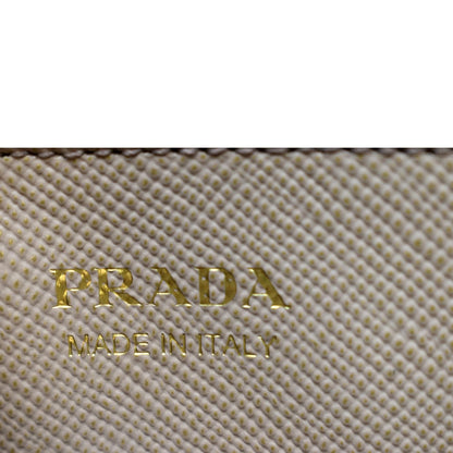 PRADA Double Handle Saffiano Leather Tote Bag Nude Pink