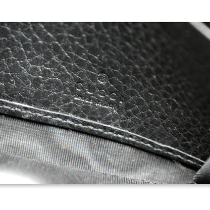GUCCI Petite GG Marmont Leather Chain Wallet Black 546585