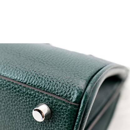 GUCCI Zumi Small Top Handle Leather Shoulder Bag Green 569712