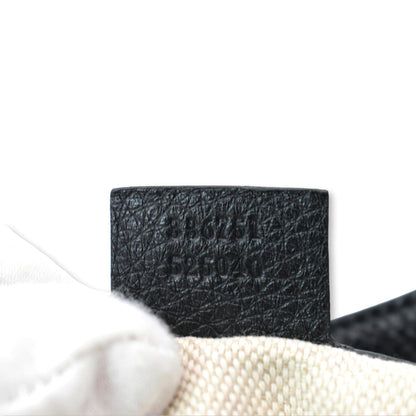 GUCCI Soho Small Pebbled Leather Shoulder Bag Black 336751