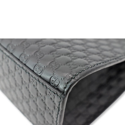 GUCCI Emily Medium GG Guccissima Leather Chain Shoulder Bag 449635 Black