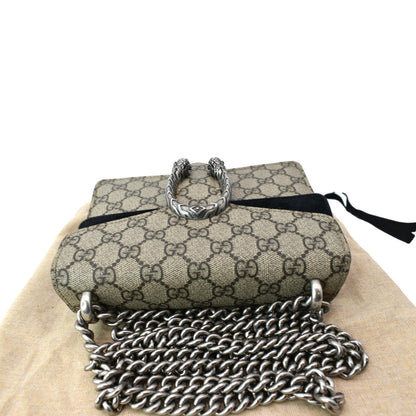 GUCCI Dionysus Mini GG Supreme Canvas Crossbody Bag Beige 421970