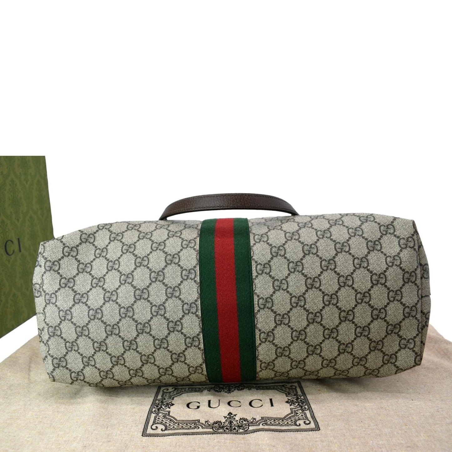 GUCCI Ophidia Medium GG Supreme Canvas Tote Bag Beige 631685