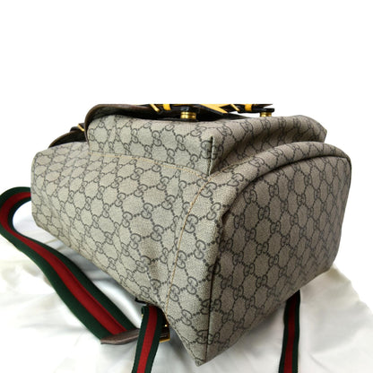 GUCCI Soft GG Supreme Canvas Backpack Bag Beige 473869