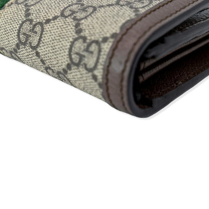 GUCCI Ophidia GG Continental Supreme Canvas Wallet Beige 523153