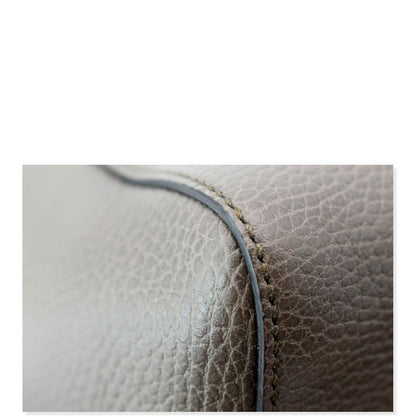 GUCCI Swing Medium Pebbled Leather Tote Bag Taupe 354397
