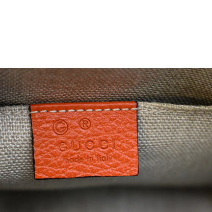 GUCCI Dome Small Leather Crossbody Bag Orange 449661