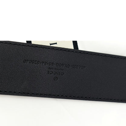 GUCCI Double G Buckle Leather Belt Black 406831