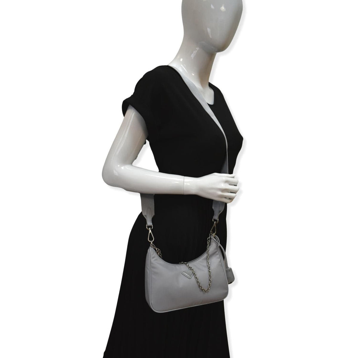 PRADA Re-Edition 2005 Nylon Shoulder Bag Grey - Hot Deals