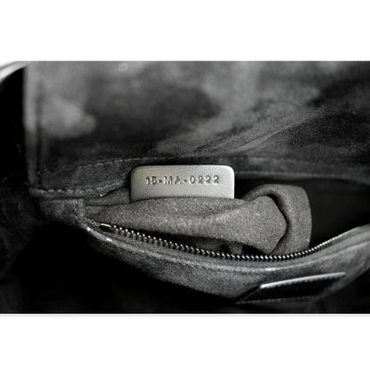 CHRISTIAN DIOR Medium Black Lady Dior Cannage Calfskin Shoulder Bag Black