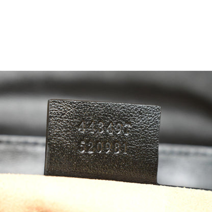GUCCI GG Marmont Small Matelasse Canvas Shoulder Bag Black 443497