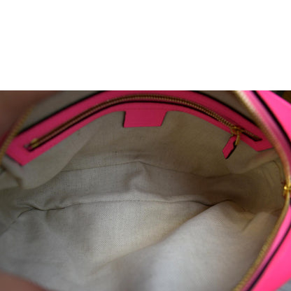 GUCCI Flora Canvas Tote Shoulder Bag Pink 550147