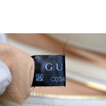 GUCCI Padlock Medium GG Supreme Canvas Shoulder Bag Beige 479197