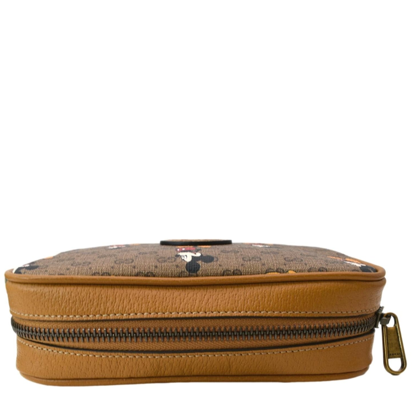 GUCCI x Disney Mickey Mouse GG Supreme Coated Canvas Crossbody Bag Brown 602536