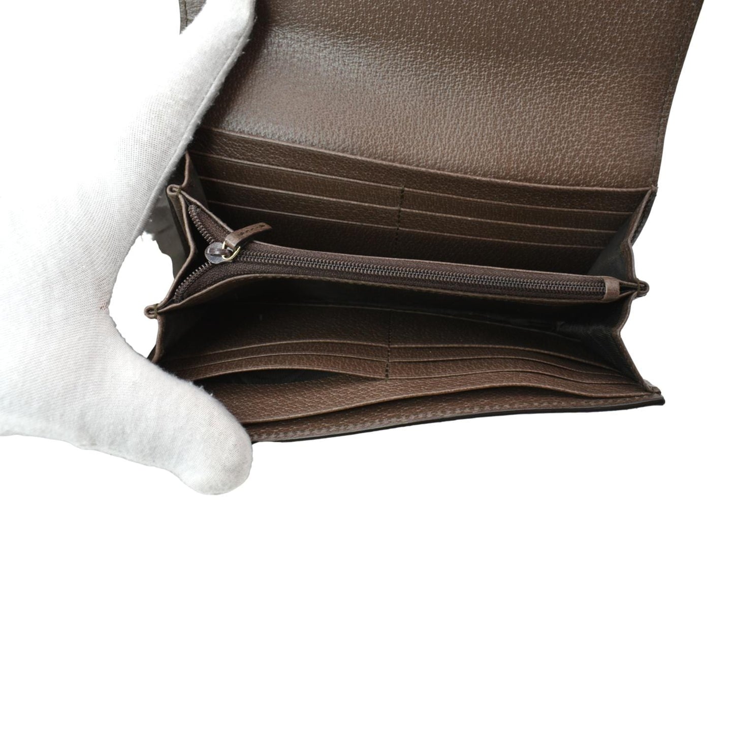 GUCCI Ophidia GG Continental Supreme Canvas Wallet Beige 523153