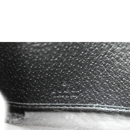GUCCI Logo Zip Around Leather Wallet Black 408831