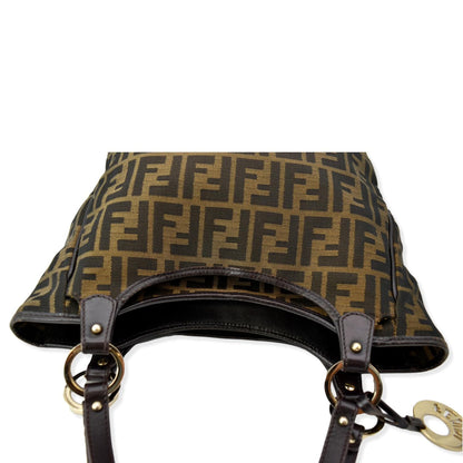 FENDI Chef Zucca Canvas Tote Bag Tobacco Brown