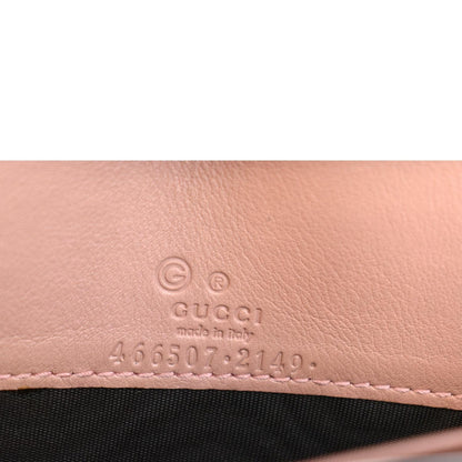 GUCCI Micro GG Guccissima Leather Crossbody Wallet Pink 466507