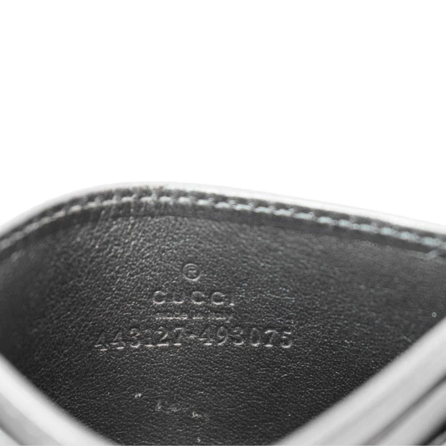 GUCCI GG Marmont Leather Card Case Black 443227