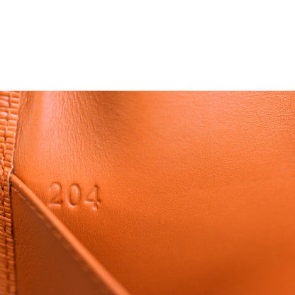 PRADA Vitello Move Bifold Leather Compact Wallet Papaya