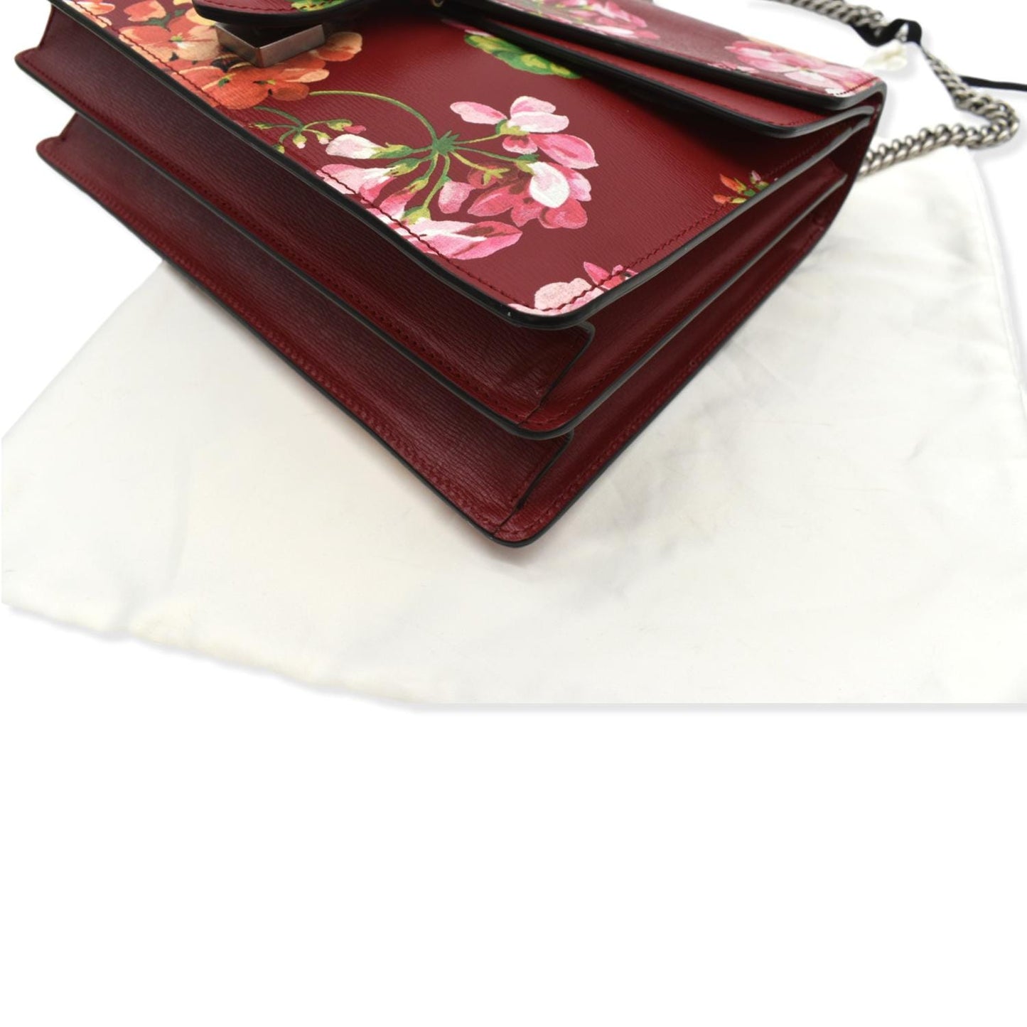 GUCCI Dionysus Floral Blooms Leather Shoulder Bag Red 400235