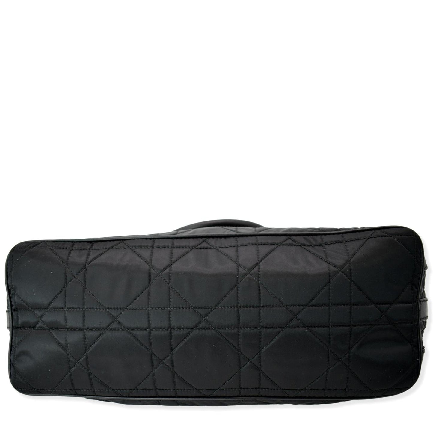 CHRISTIAN DIOR Quilted Satin Tote Bag Black