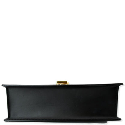 GUCCI Sylvie Small Leather Shoulder Bag Black