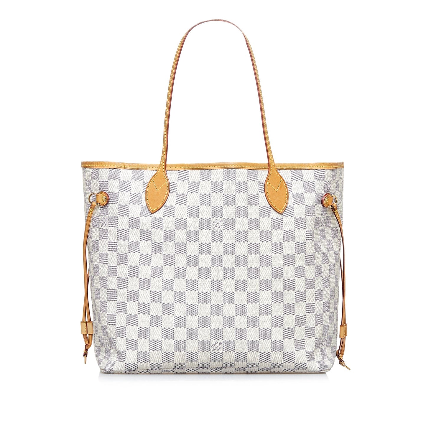 White Louis Vuitton Damier Azur Neverfull MM Tote Bag