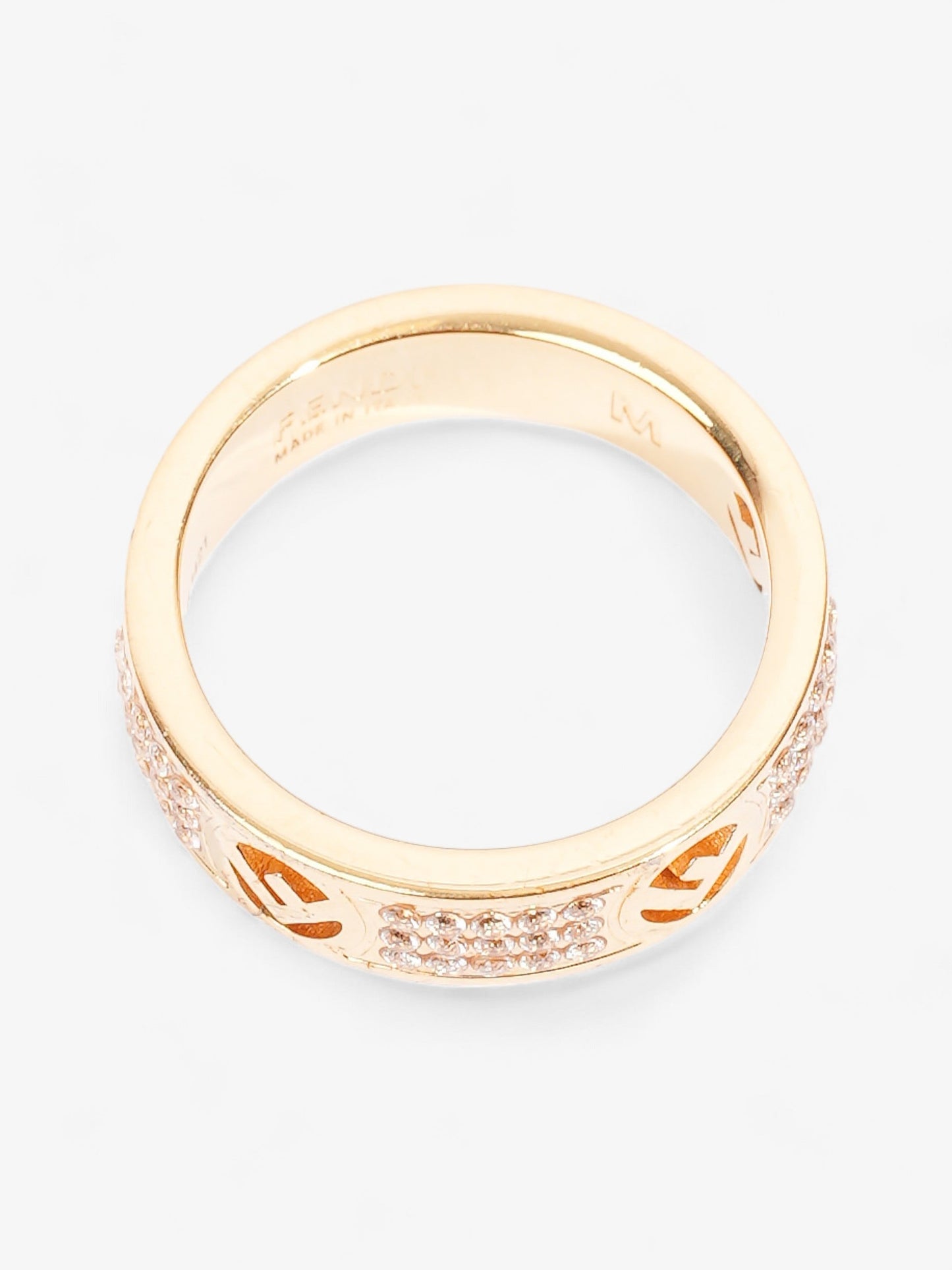 Fendi FF Ring Gold Base Metal Medium (54mm)