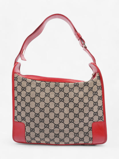 Gucci GG Shoulder Bag GG Supreme / Beige / Red Canvas