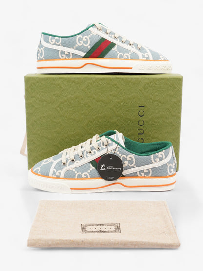 Gucci Tennis 1977 Light Blue / Orange Canvas EU 41 UK 8