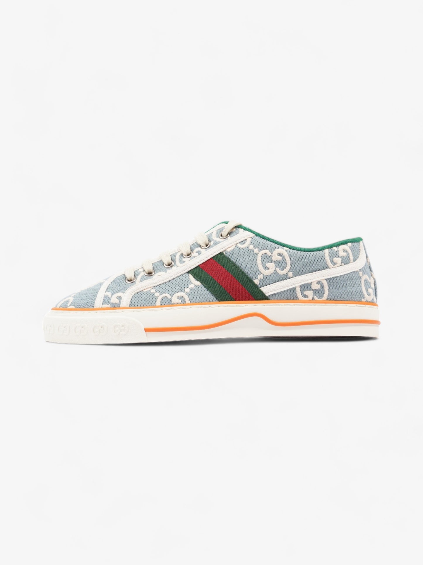 Gucci Tennis 1977 Light Blue / Orange Canvas EU 41 UK 8