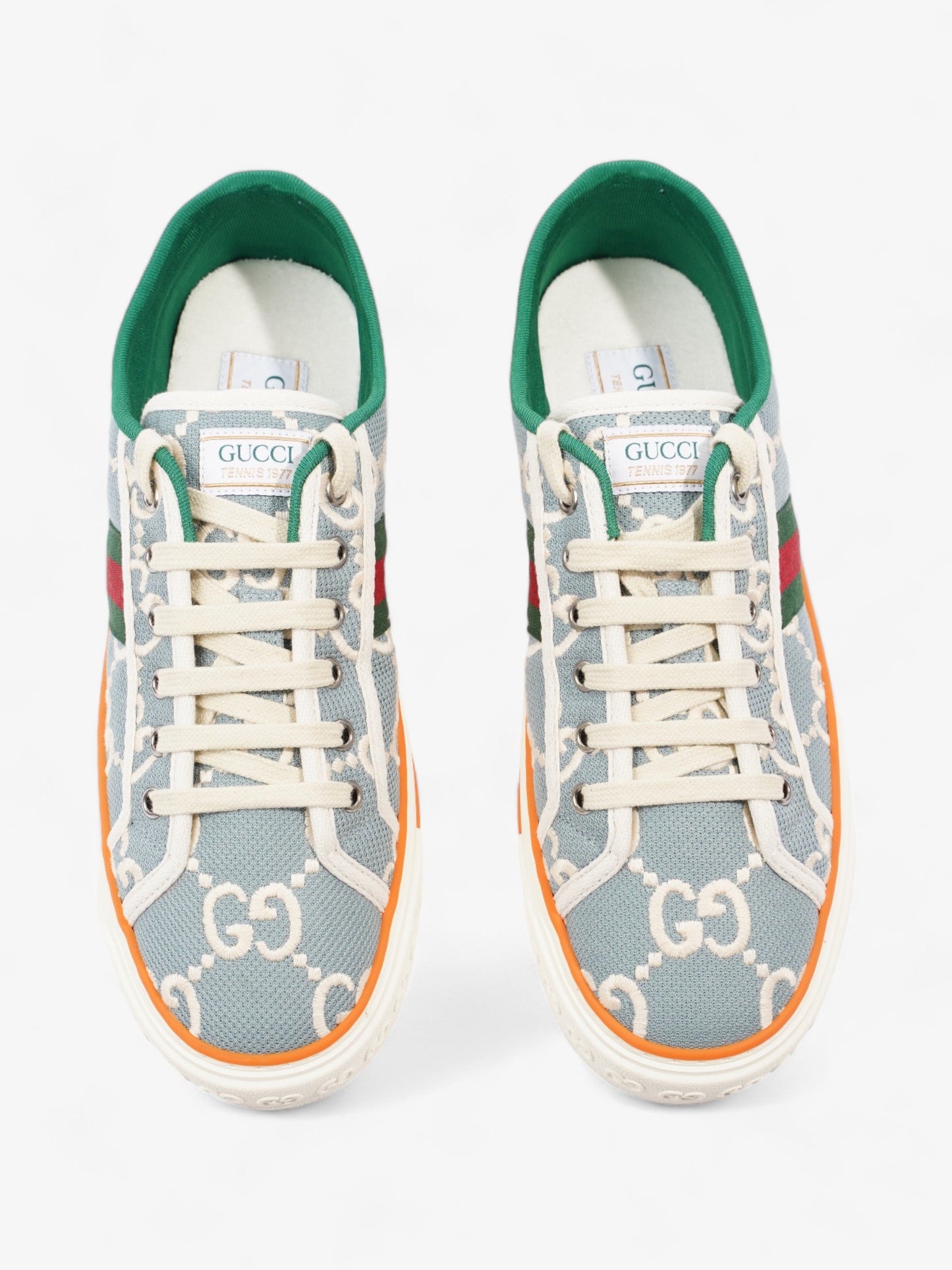 Gucci Tennis 1977 Light Blue / Orange Canvas EU 41 UK 8