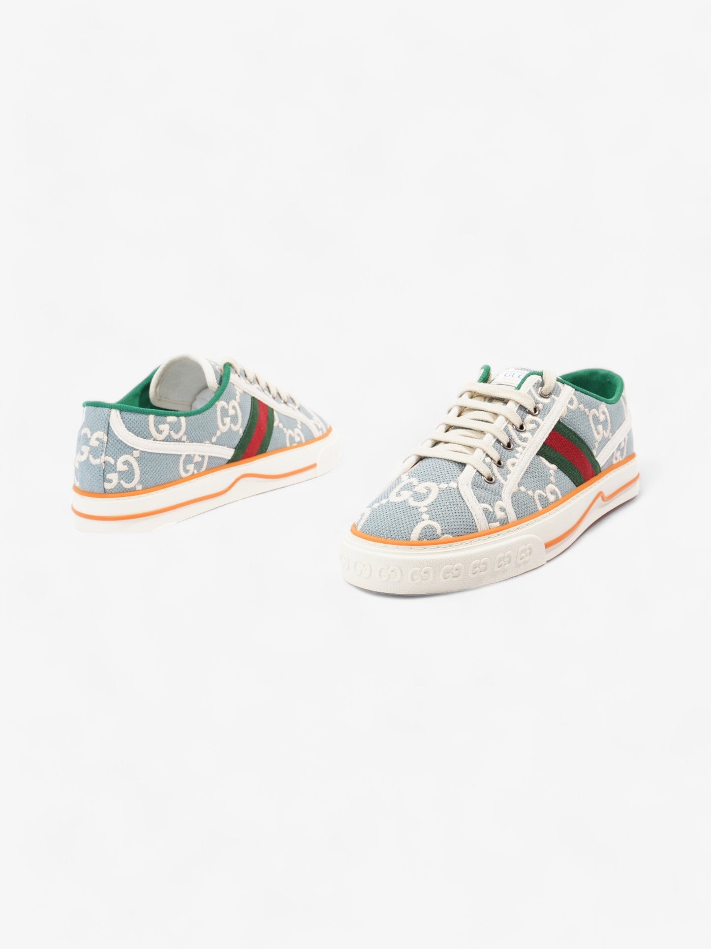 Gucci Tennis 1977 Light Blue / Orange Canvas EU 41 UK 8