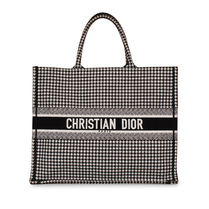 Large Dior Book Tote -  Houndstooth