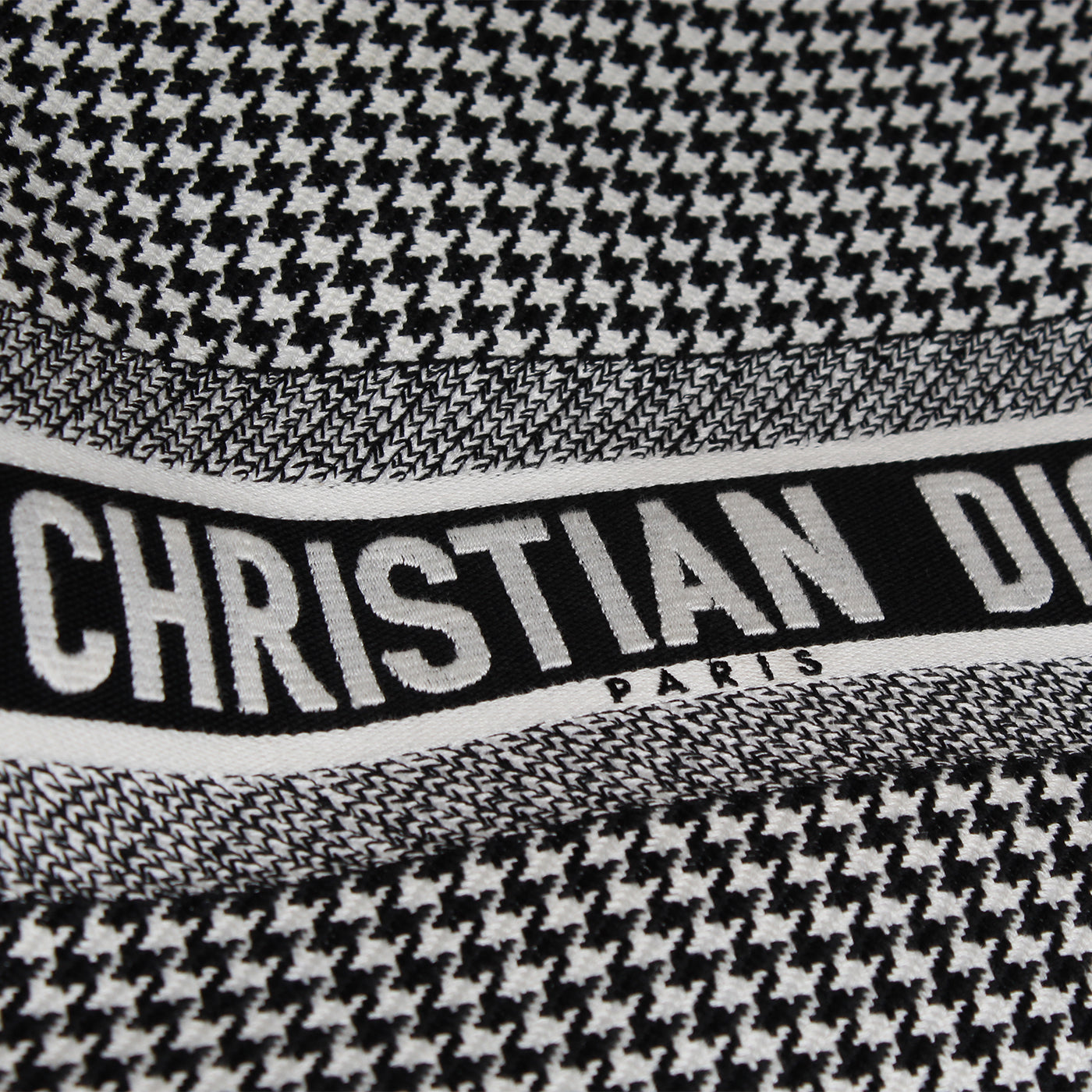 Large Dior Book Tote -  Houndstooth