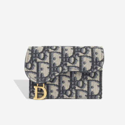 Christian Dior Saddle Flap Card Holder