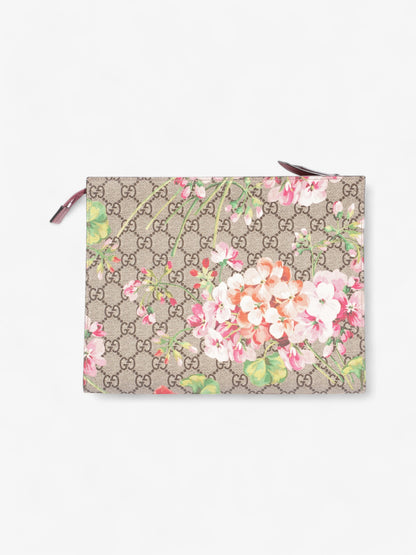 Gucci Blooms Zip Pouch GG Supreme / Bloom Coated Canvas Large