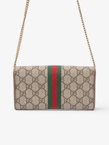 Gucci Ophidia GG Continental Wallet GG Supreme / Red / Green Canvas