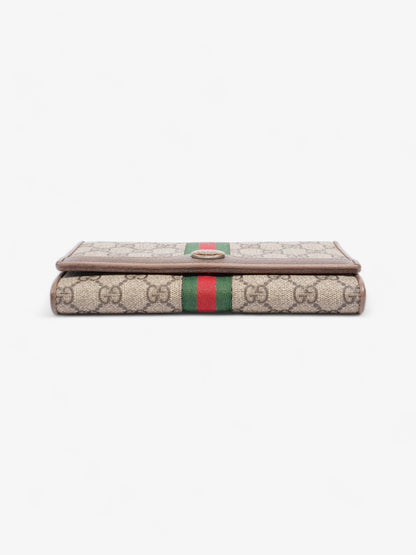 Gucci Ophidia GG Continental Wallet GG Supreme / Red / Green Canvas