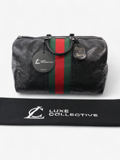 Gucci Fiat 500 Duffle Web Bag Black / Green / Red Canvas