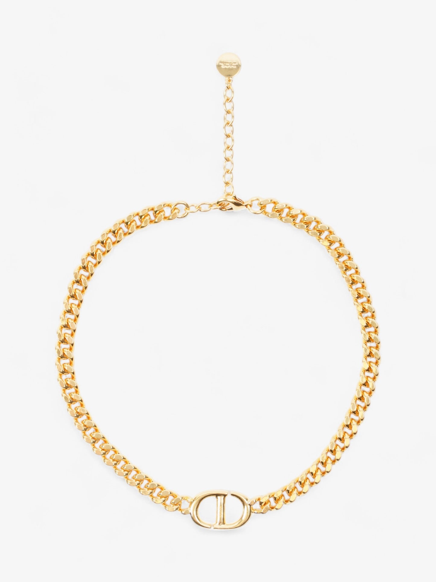 Christian Dior Classic CD Necklace Gold Base Metal 45cm