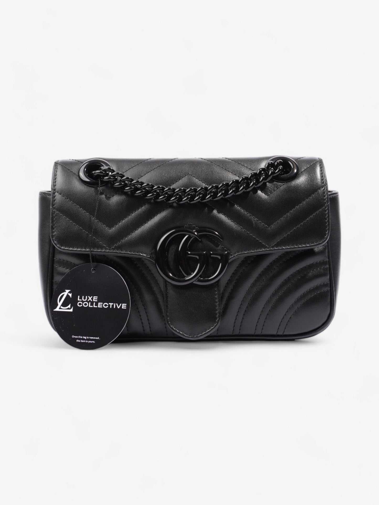 Gucci GG Marmont Black Matelasse Leather Mini