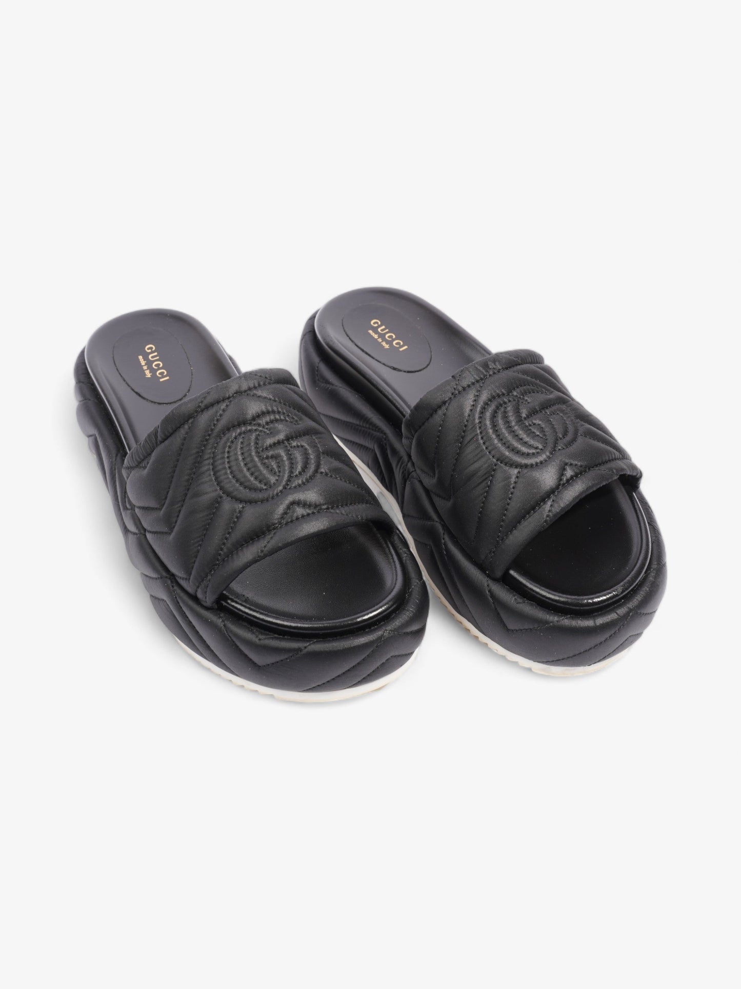 Gucci Angelina GG Platform Black Faux Leather EU 39 UK 6