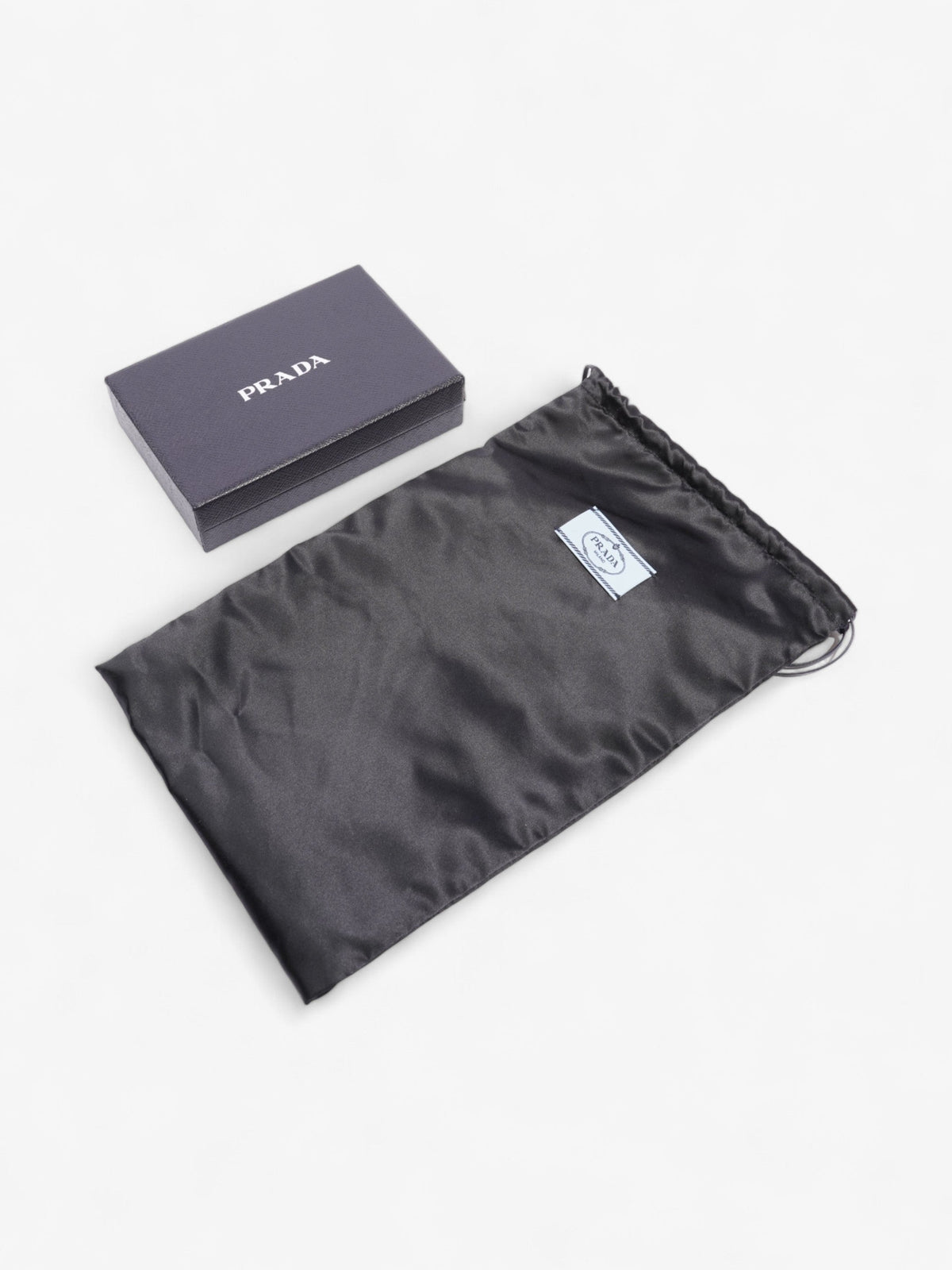 Prada Fold Up Wallet Black Saffiano Leather