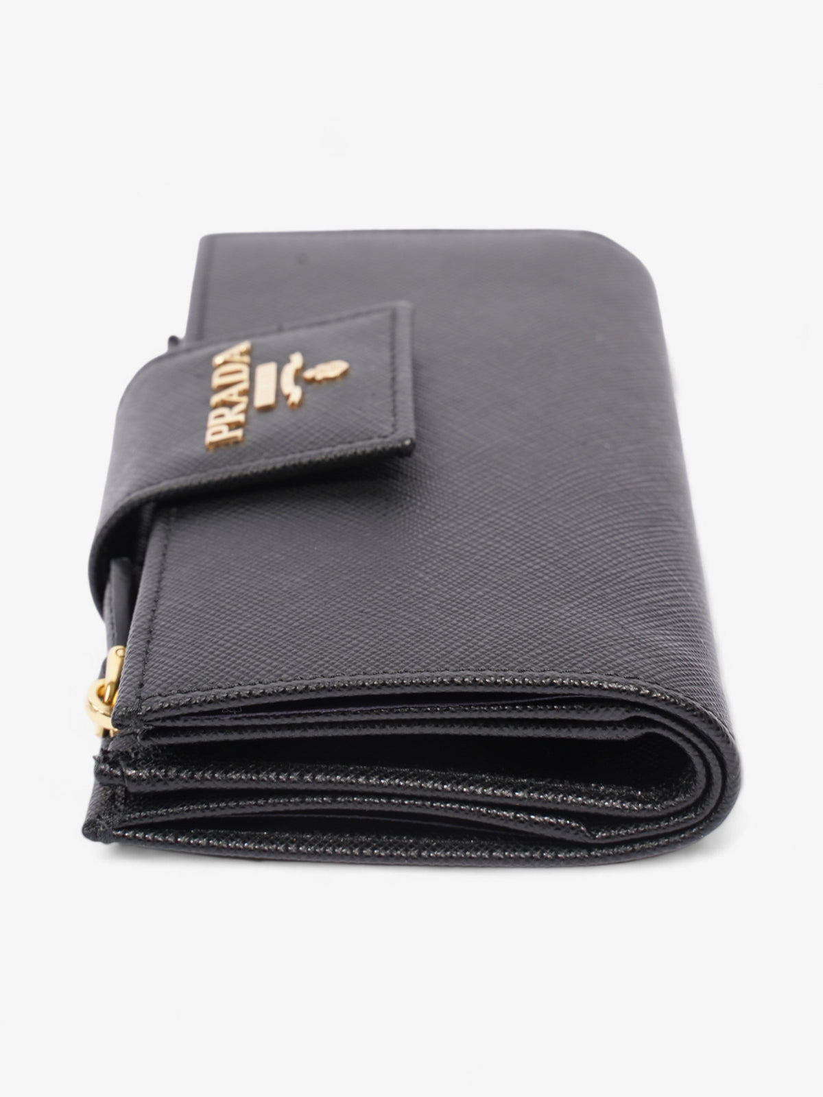 Prada Fold Up Wallet Black Saffiano Leather